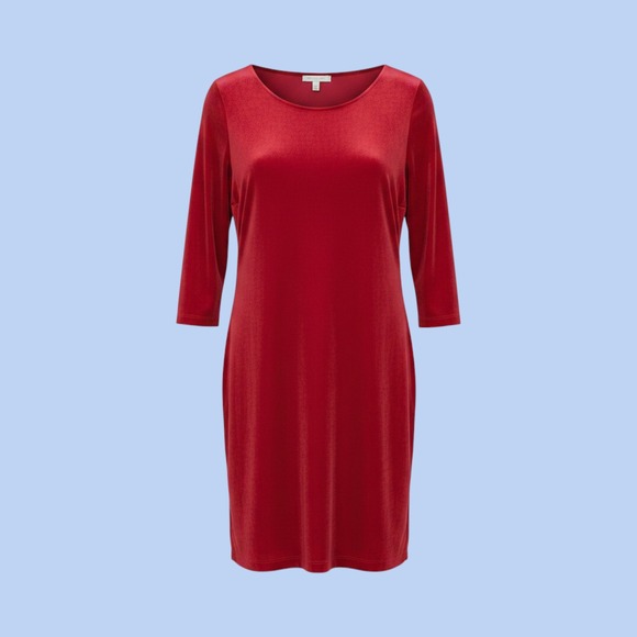 Travelers by Chico's Dresses & Skirts - Travelers by Chicos Red Stretchy Slitted Sleeve Shift Dress Size 1 US 8-10